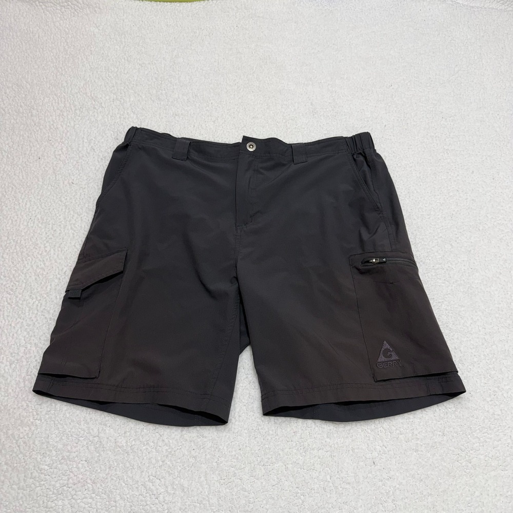 Gerry‎ Mens Cargo Shorts Size 40 Dark Gray Stretch Ripstop Hiking Outdoor